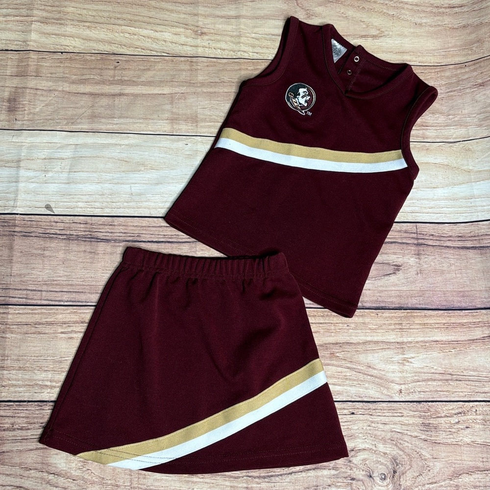 FSU Florida State University Seminoles Cheerleader Outfit Skirt And Top Size 4T